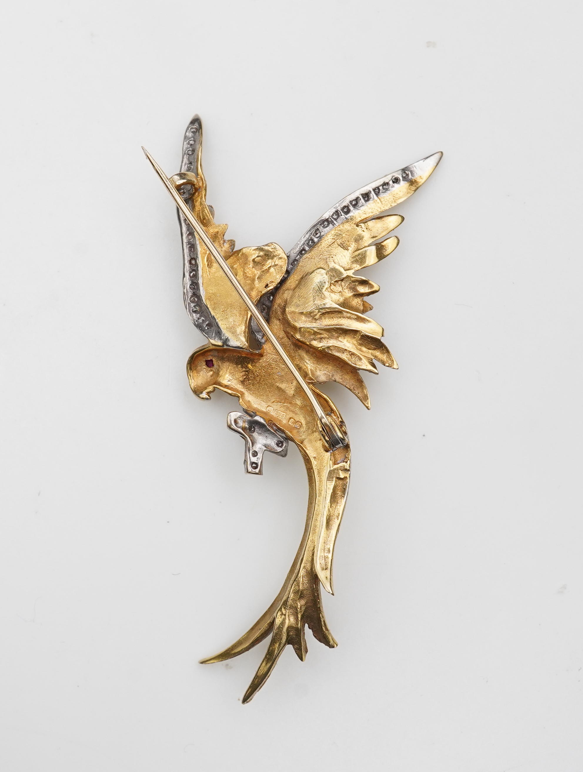A 9ct gold and diamond brooch, circa 1988